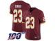 #23 Limited Quinton Dunbar Burgundy Red Football Home Men's Jersey Washington Redskins Vapor Untouchable 100th Season