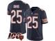 #25 Limited Mike Davis Navy Blue Football Home Youth Jersey Chicago Bears 100th Season