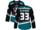 #33 Adidas Authentic Jakob Silfverberg Women's Black Teal NHL Jersey - Alternate Anaheim Ducks