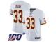 #33 Limited Sammy Baugh White Football Road Men's Jersey Washington Redskins Vapor Untouchable 100th Season
