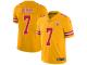 #7 Limited Harrison Butker Gold Football Youth Jersey Kansas City Chiefs Inverted Legend Vapor Rush