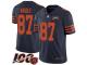#87 Limited Tom Waddle Navy Blue Football Men's Jersey Chicago Bears Rush Vapor Untouchable 100th Season