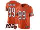 #99 Limited Dan Hampton Orange Football Alternate Men's Jersey Chicago Bears 100th Season