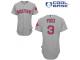 Grey Jimmie Foxx Men #3 Majestic MLB Boston Red Sox Cool Base Road Jersey
