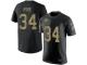 Men #34 Carlos Hyde Black Camo Football Salute to Service Kansas City Chiefs T-Shirt