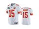 Men Kansas City Chiefs Patrick Mahomes White Super Bowl LIV Vapor Limited Jersey 100th