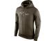 Men NFL Baltimore Ravens Nike Olive Salute To Service KO Performance Hoodie