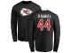 Men Nike Dorian O'Daniel Black Name & Number Logo - NFL Kansas City Chiefs #44 Long Sleeve T-Shirt