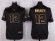 Men Nike New England Patriots #12 Tom Brady Pro Line Black Gold Collection Jersey
