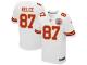 Men Nike NFL Kansas City Chiefs #87 Travis Kelce Authentic Elite Road White Jersey