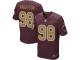 Men Nike NFL Washington Redskins #98 Terrance Knighton Authentic Elite Burgundy Red 80th Anniversary Jersey