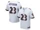Men's Elite Tony Jefferson #23 Nike White Road Jersey - NFL Baltimore Ravens