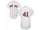 Men's Majestic Boston Red Sox #41 Chris Sale White Flexbase Authentic Collection MLB Jersey