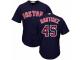 Men's Majestic Boston Red Sox #45 Pedro Martinez Navy Blue Team Logo Fashion Cool Base MLB Jersey