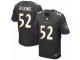 Men's Nike Baltimore Ravens #52 Ray Lewis Elite Black Alternate NFL Jersey