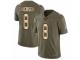 Men's Nike Baltimore Ravens #8 Lamar Jackson Limited Olive/Gold Salute to Service NFL Jersey