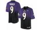 Men's Nike Baltimore Ravens #9 Justin Tucker Limited Purple Black Fadeaway NFL Jersey