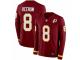 Men's Washington Redskins #8 Case Keenum Limited Burgundy Therma Long Sleeve Football Jersey