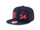 MLB 's New Era Boston Red Sox #34 David Ortiz Stitched Snapback Adjustable Player Hat - Navy Blue Red