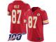 Nike Chiefs #87 Travis Kelce Red Team Color Men's Stitched NFL 100th Season Vapor Limited Jersey