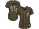Red Sox #45 Pedro Martinez Green Salute to Service Women Stitched Baseball Jersey