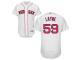 White Tommy Layne Men #59 Majestic MLB Boston Red Sox Flexbase Collection Jersey
