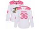 Women Adidas Anaheim Ducks #36 John Gibson White/Pink Fashion NHL Jersey