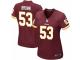 Women Nike Washington Redskins #53 Zach Brown Game Burgundy Red Team Color NFL Jersey