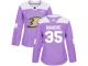Women's Adidas Anaheim Ducks #35 Jean-Sebastien Giguere Authentic Purple Fights Cancer Practice NHL Jersey