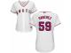 Women's Majestic Los Angeles Angels of Anaheim #59 Tony Sanchez Authentic White Home Cool Base MLB Jersey