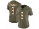 Women's Nike Baltimore Ravens #8 Lamar Jackson Limited Olive/Gold Salute to Service NFL Jersey