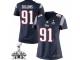 Women's Nike New England Patriots #91 Jamie Collins Limited Navy Blue Team Color Super Bowl XLIX NFL Jersey