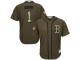 Youth Majestic Boston Red Sox #1 Bobby Doerr Authentic Green Salute to Service MLB Jersey
